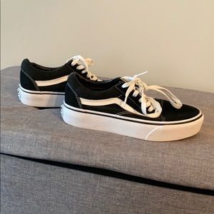 Black platform vans